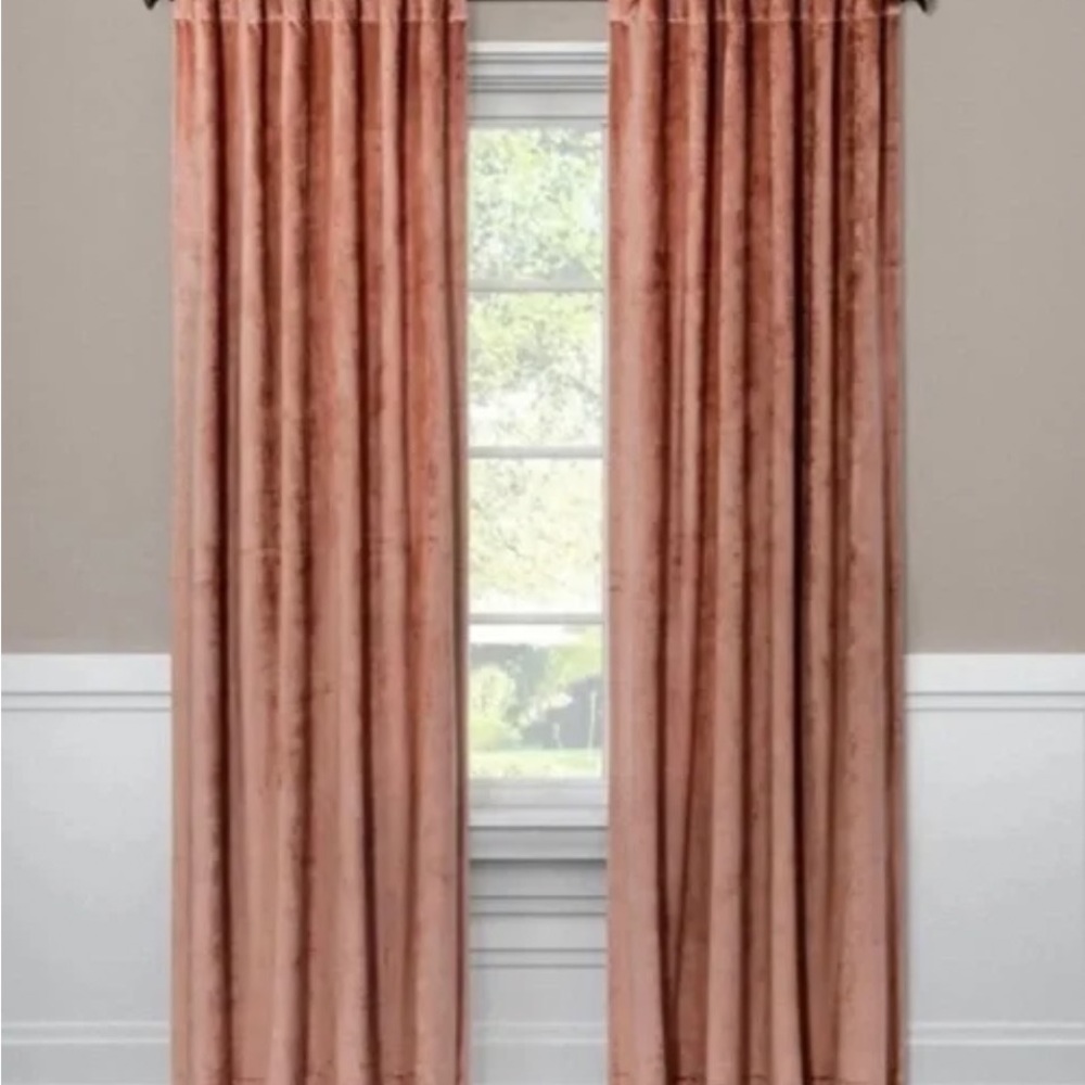Project 62 Blush Velvet Blackout Curtain Panels 78”